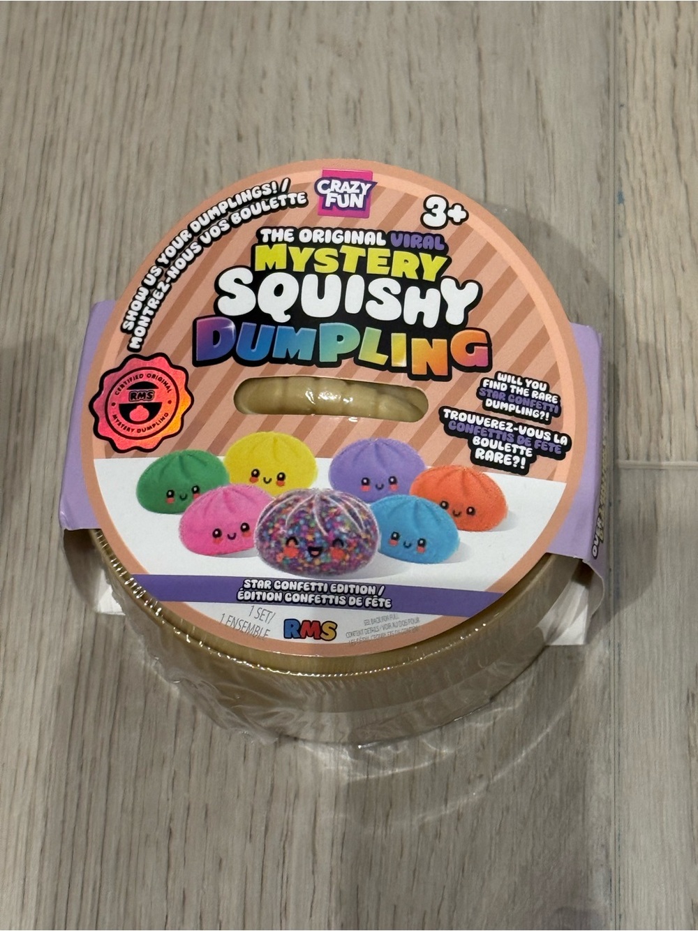 Nwt RMS Crazy Fun Mystery Squishy Dumpling Star Confetti Edition